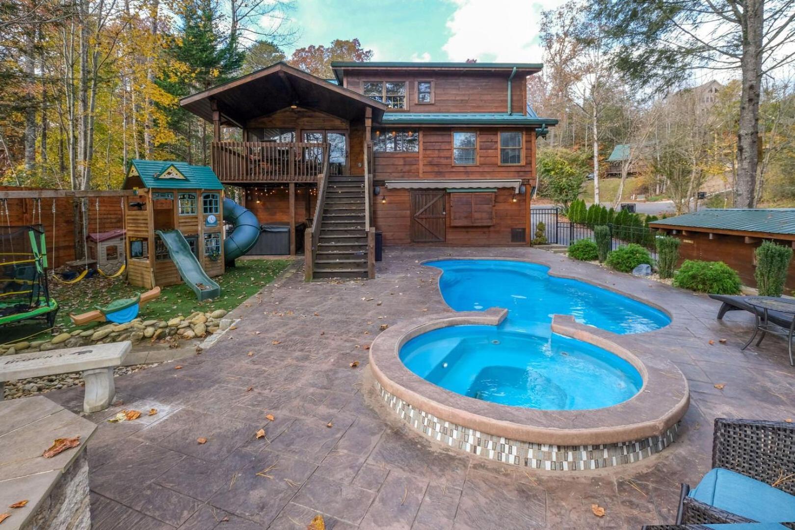Pitter Patter Swimming Pool Ht Near D'Town Villa Gatlinburg Bagian luar foto