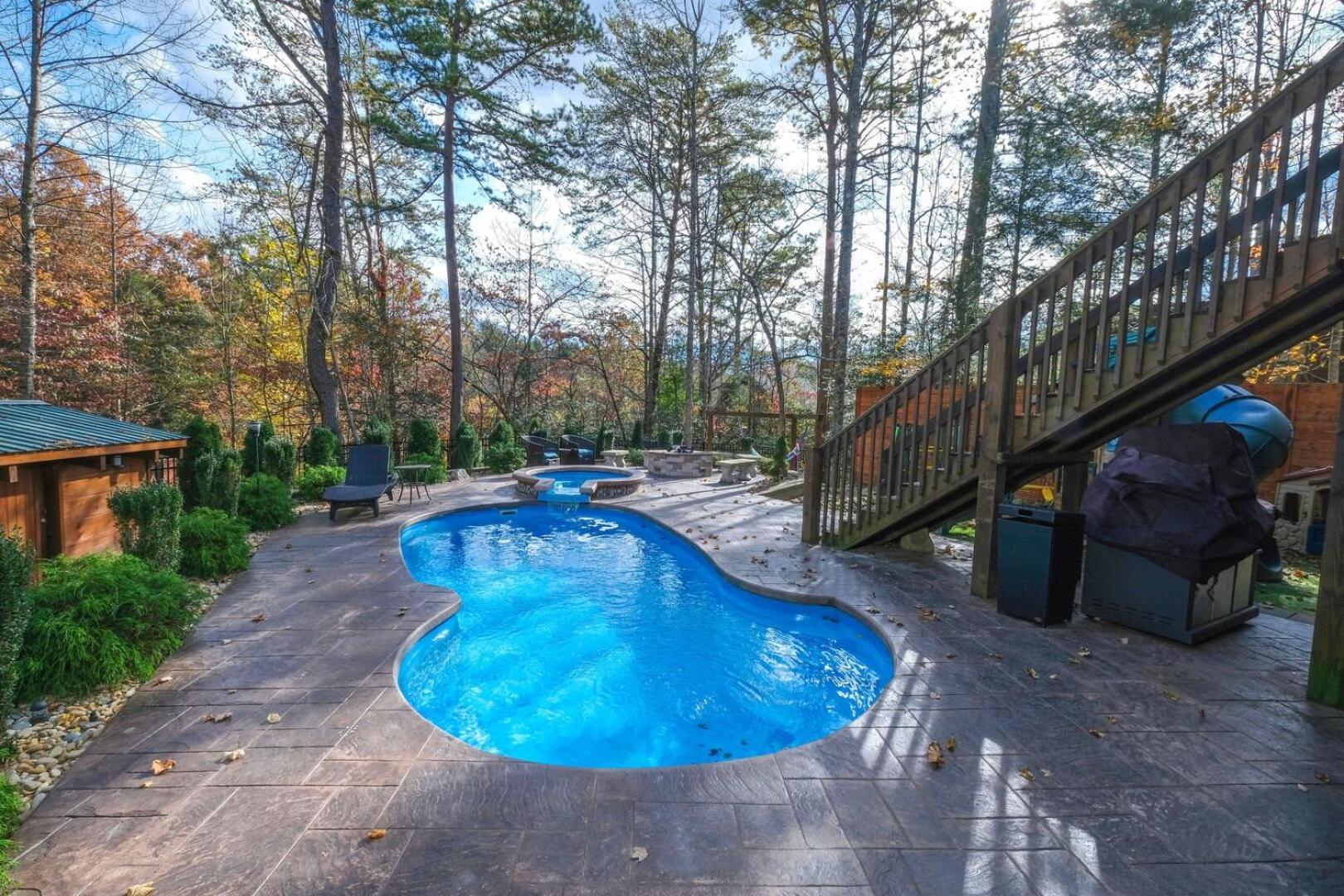 Pitter Patter Swimming Pool Ht Near D'Town Villa Gatlinburg Bagian luar foto