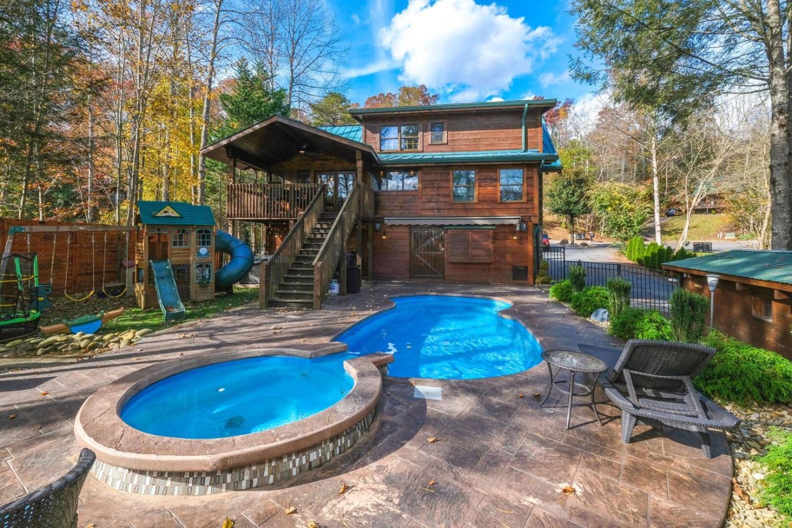 Pitter Patter Swimming Pool Ht Near D'Town Villa Gatlinburg Bagian luar foto